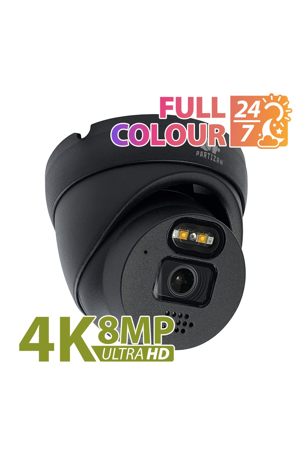 Čierna IP kamera 4K
